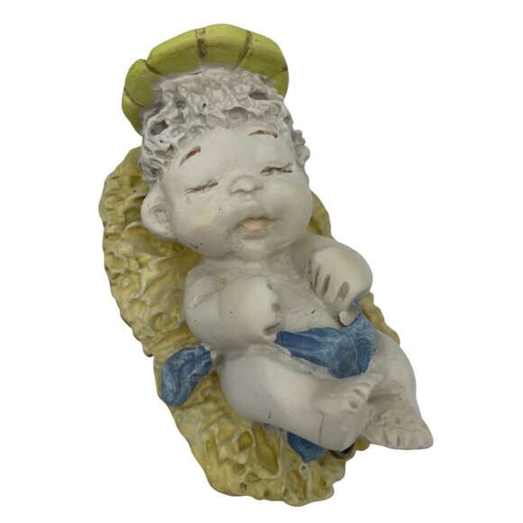 Vintage Hand-Painted Ceramic Nativity With Baby Jesus Ornaments Set Of 6 - Picture 2 of 14